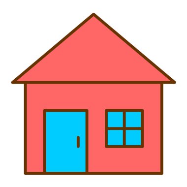 Ev. Web simgesi vektör illüstrasyonu