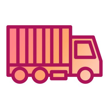 Kamyon. Web simgesi basit illüstrasyon