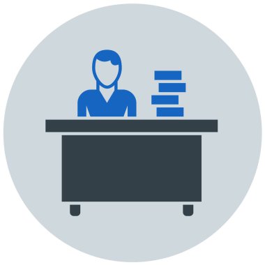 İş adamı. Web simgesi basit illüstrasyon