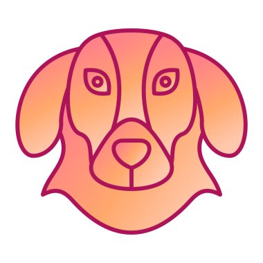 Köpek. Web simgesi basit illüstrasyon