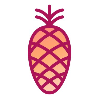 Ananas. Web simgesi basit illüstrasyon