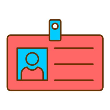 kimlik kartı vektör simgesi