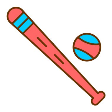 Beyzbol sopası. Basit resimleme