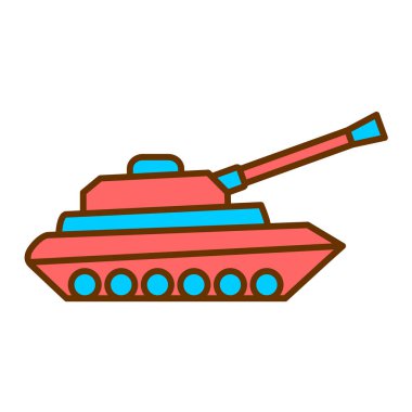 tank modern simge vektör illüstrasyonu 
