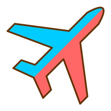 uçak ikonu vektör illüstrasyonu