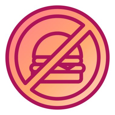 besin simgesi vektör illüstrasyonu yok