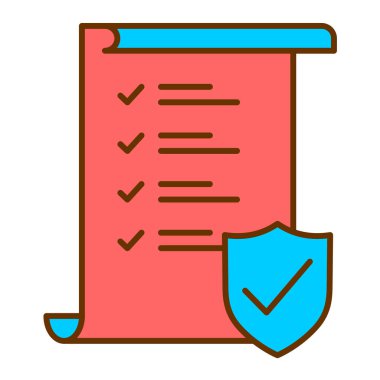 Kontrol listesi. Web simgesi basit illüstrasyon