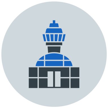 Modern yapı simgesinin vektör illüstrasyonu