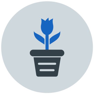 Çiçek. Web simgesi basit illüstrasyon