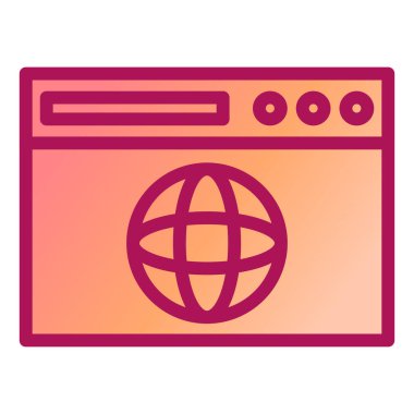 tarayıcı pencere simgesi vektör illüstrasyonu