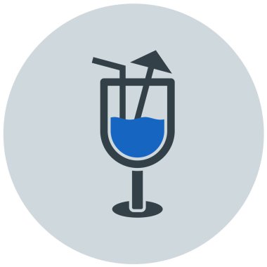 Kokteyl. Web simgesi basit illüstrasyon