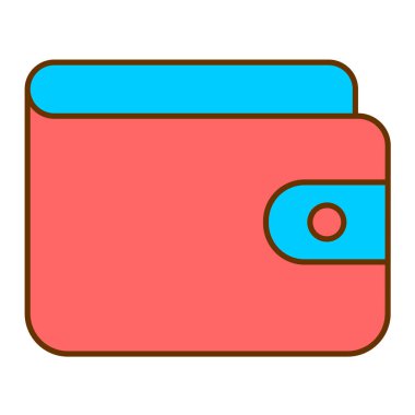 cüzdan ikonu vektör illüstrasyonu