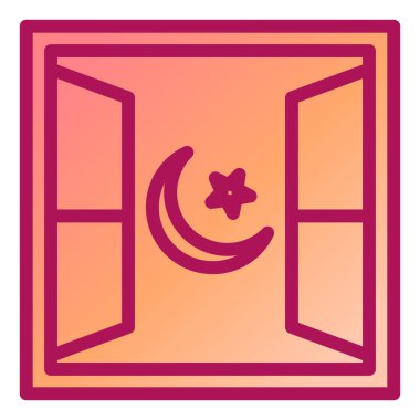 pencere vektörü simgesi modern basit illüstrasyon