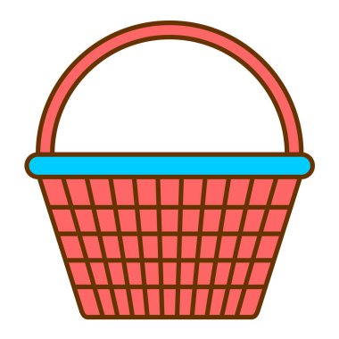 Alışveriş sepeti ikonu. Web için süpermarket troleybüs vektör simgelerinin basit çizimi