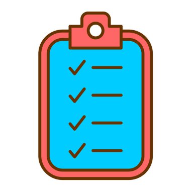 Kontrol listesi. Web simgesi basit illüstrasyon