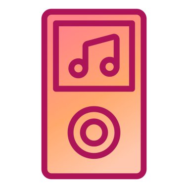 müzik çalar ikon vektör illüstrasyonu