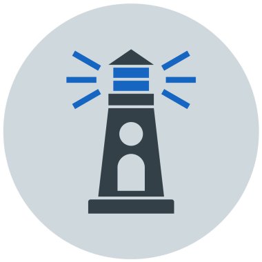 Deniz feneri. Web simgesi basit tasarım