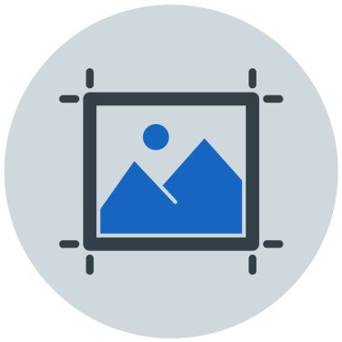 Fotoğraf. Web simgesi basit illüstrasyon