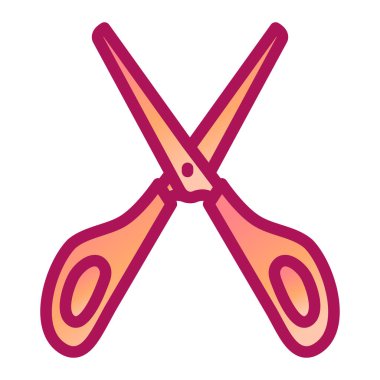 makas web simgesi vektör illüstrasyonu 