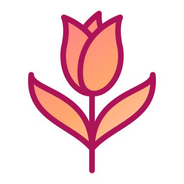 çiçek modern ikon vektör illüstrasyonu