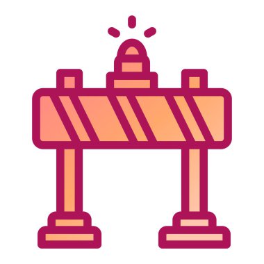 bariyer simgesi vektör illüstrasyonu