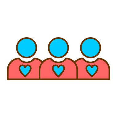 Aşk ve ilişki temalı vektör çizimi