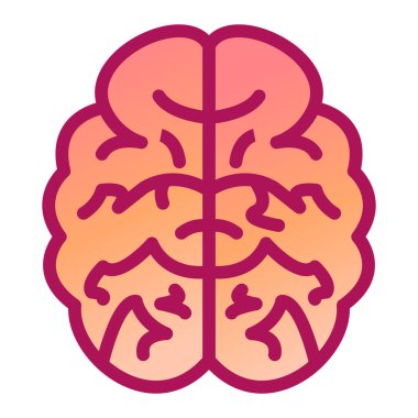 beyin ikonu vektör illüstrasyonu