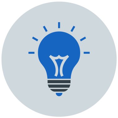 Ampul. Web simgesi basit illüstrasyon