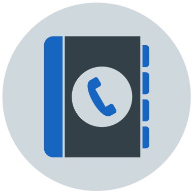 Telefon Defteri simgesi, vektör illüstrasyonu