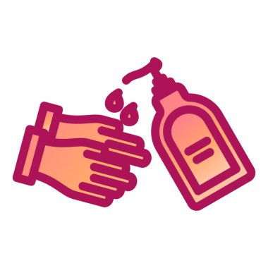 Su damlası vektör tasarımı ile el yıkama şişesi