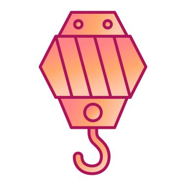 Vinç kancası ikonu. vektör illüstrasyonu