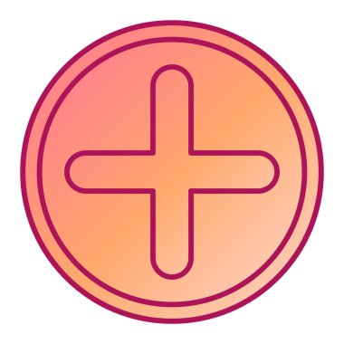 Bir artı simgenin vektör illüstrasyonu