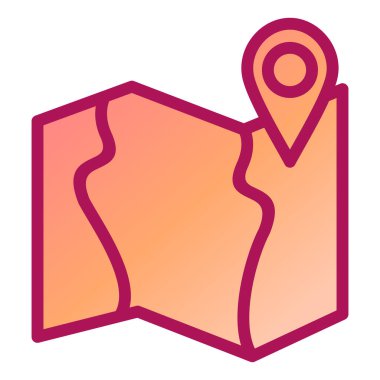 harita pin ikonu vektör illüstrasyonu