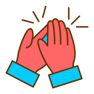 Alkışlayın. Web simgesi basit illüstrasyon