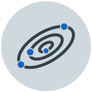 Güneş Sistemi simgesi vektör illüstrasyonu