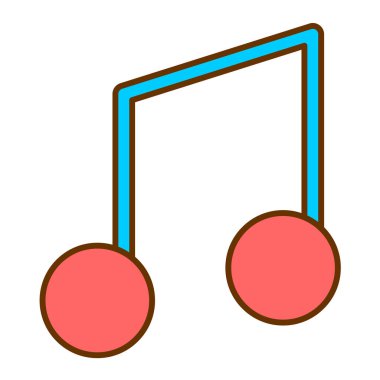 müzik notası ikon vektör illüstrasyonu