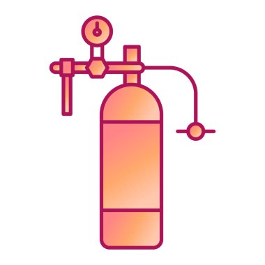 Yangın söndürme ikonu. Web için gaz hidrantı vektör simgelerinin özet çizimi