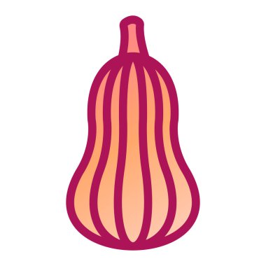 Patlıcan sebze ikonu. Web için soğan vektör simgelerinin düz çizimi