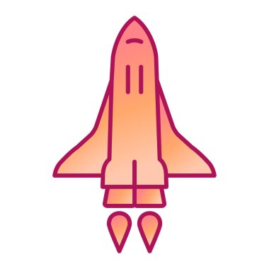 roket fırlatma simgesi vektör çizimi