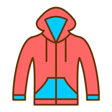 Kapüşonlu. Web simgesi basit illüstrasyon