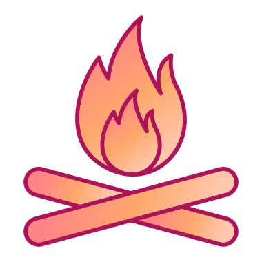 Yanan ateşin vektör çizimi