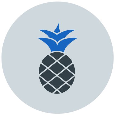 Ananas. Web simgesi basit illüstrasyon