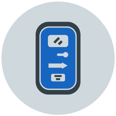 Cep telefonu. Web simgesi basit illüstrasyon