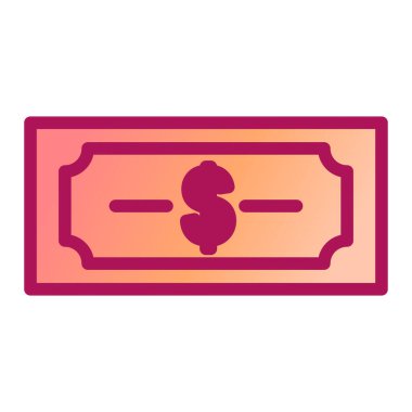 Para simgesinin vektör illüstrasyonu