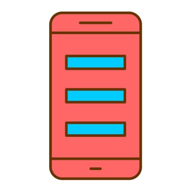 cep telefonu ikonu vektör illüstrasyonu