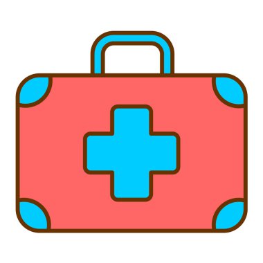 tıbbi çanta ikon vektör illüstrasyonu