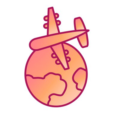 Dünya günü uçak ve küresel vektör çizimi ile