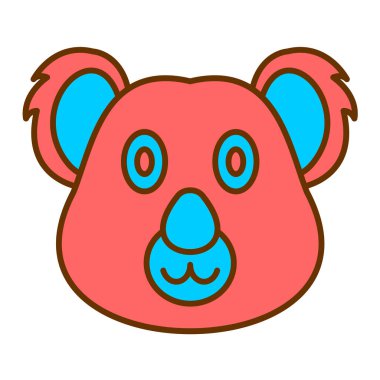 koala simge vektör illüstrasyonu