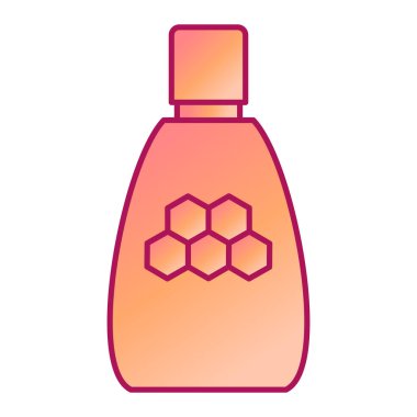 Bal şişesi ikonu. Parfüm kavanozu vektör logosunun izometriği. Spa sembolü çizimi. izole edilmiş çevre arkaplanı.