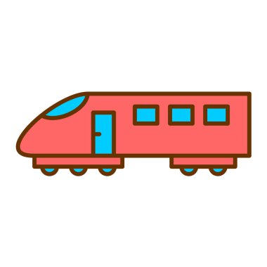 tren simgesi vektör illüstrasyonu